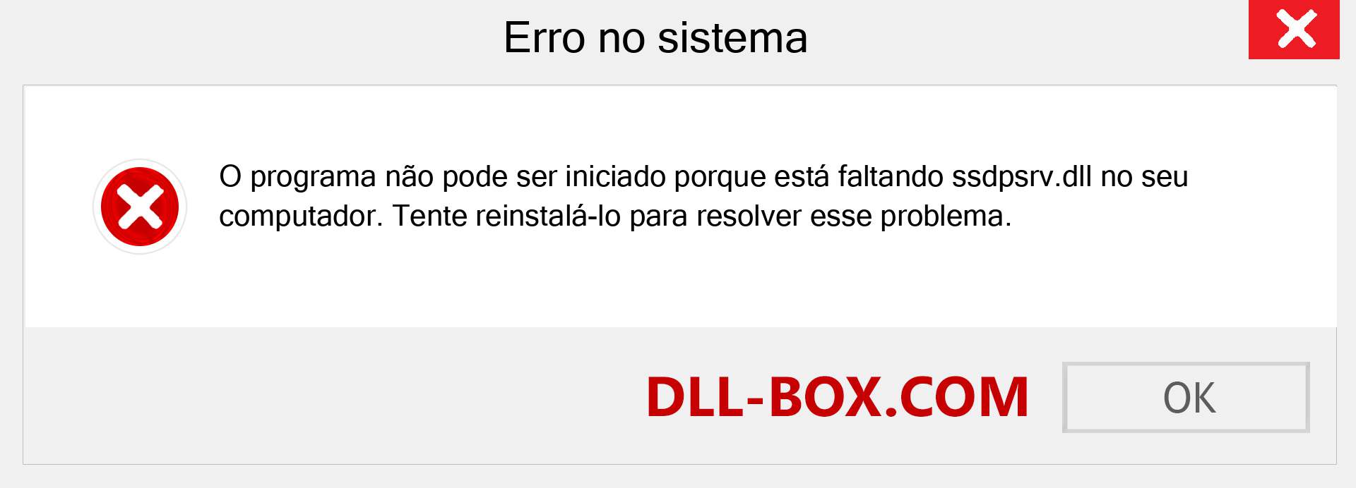 Arquivo ssdpsrv.dll ausente ?. Download para Windows 7, 8, 10 - Correção de erro ausente ssdpsrv dll no Windows, fotos, imagens